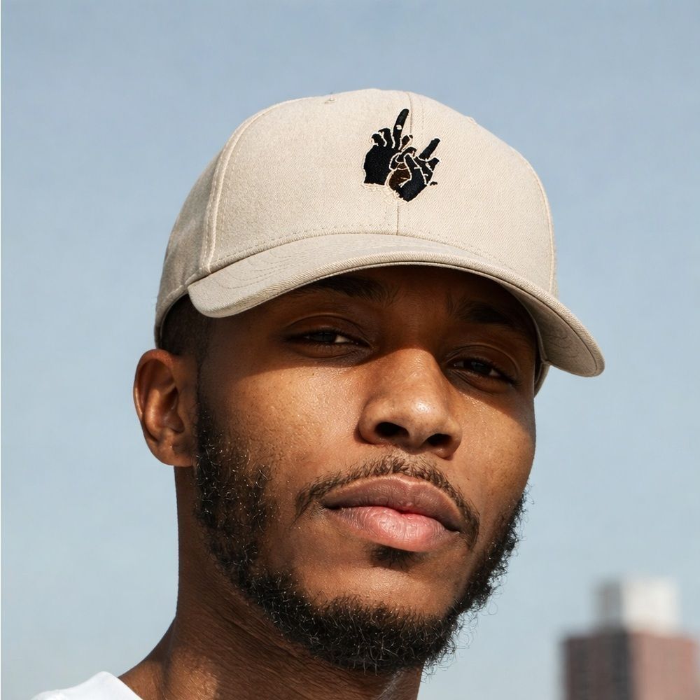 NWT The Hideout Gray Baseball Cap “Fill in the Blanks” Embroidered strap Back